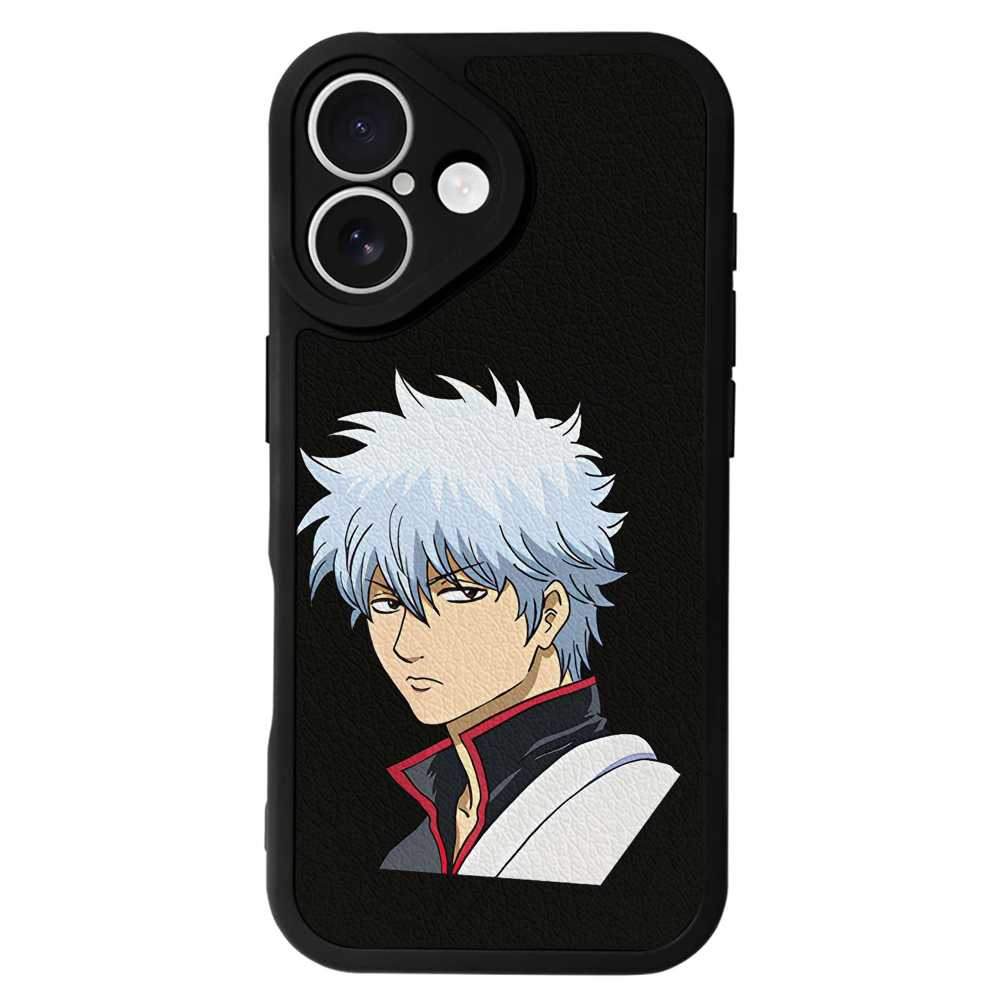 （画像用） ぎんたま 坂田銀時（さかたぎんとき） 神楽 志村新八（しむら しんぱち） GINTAMA Sakata Gintoki Kagura Shimura Shinpachi 【iPhone 16シリーズ対応】シリコンスマホケース（レザー調） 材質：シリコン
